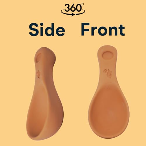 Image of Sifri 3D Brown Sugar Keeper 2-in-1 Set - Terracotta Clay Bee & Spoon Saver Softener - Cute Kitchen Storage & Freshness Holder for Sugar - Gift for Bakers (1, Bee and Spoon)