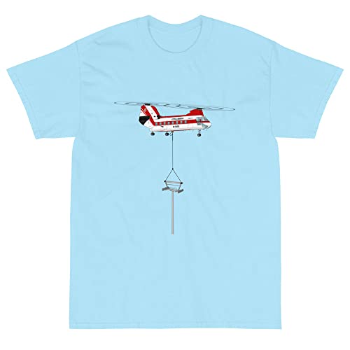 Flyboy Toys Custom Helicopter with Tower T-Shirt HELI2F5BV107IIT-RB1 Sky