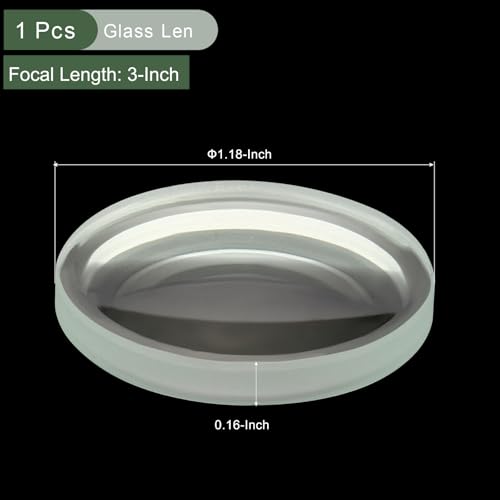 Image of YOKIVE Double Concave Lens, Clear Glass Optical Lenses | Make Telescope, Great for Photography, Optical Instruments Use (Clear, 75mm Focal Length)
