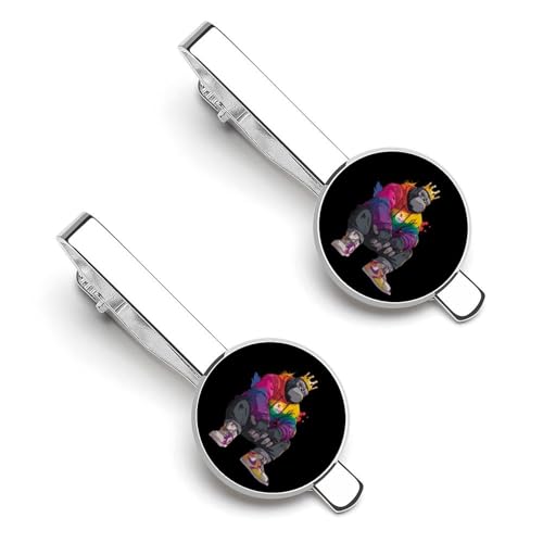 Gorilas Monkeys - Pinzas de corbata para hombre, para corbata, para regalos de boda, negocios, 5,5 x 2,2 cm