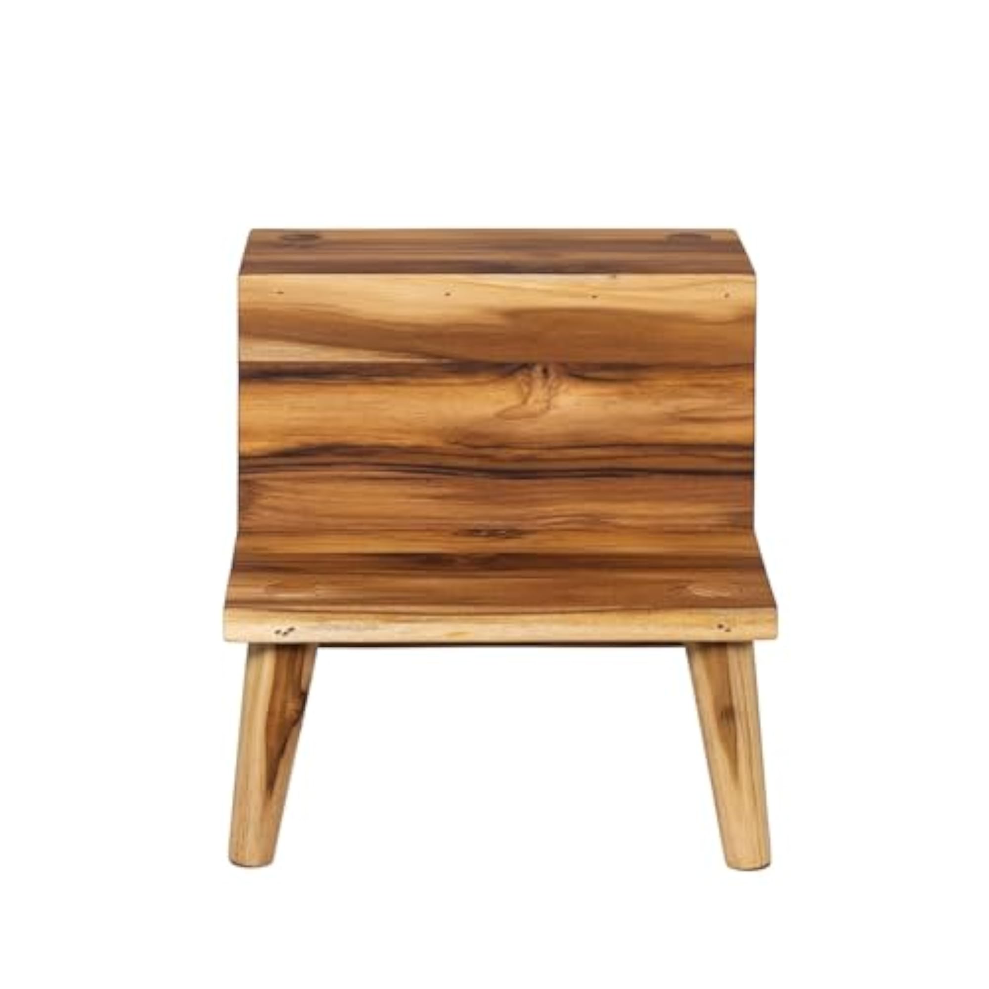 2-Step Teak Wood Stool for Kitchen & Bathroom
