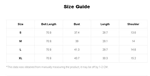 Wdirara Women's Sleeveless Belted Vest Blazer Work Office Casual Jacket Black L #TOP5