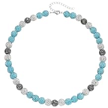 JoJo Siwa Blue, Black and White Rhinestone Trendy Necklace