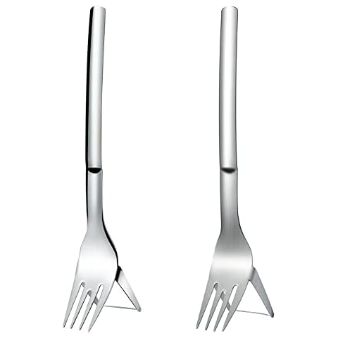 Watermelon Fork Slicer,Pack of 2 Watermelon Slicer Cutter Stainless Steel Cutting Artifact 2 in 1 Watermelon Slicer With Fork Cover