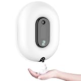 Distributeur Savon Automatique Mural, Distributeur de Savon Mural, Distributeur Savon Écran LCD Affichant la Vitesse, Peut être Nettoyé avec Un Seul Bouton 280ML, Mousse Seulement