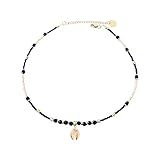  Collar de surfado bañado en oro de 24k y colgante de lirio, collar de oro, idea de regalo, joyería de lirio, collar de perlas, idea de regalo de las mujeres, joyería de oro, collar de oro