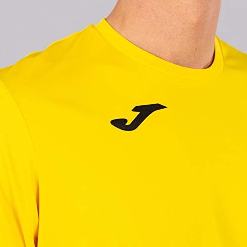 Joma - Camiseta Deportiva Manga Corta Hombre - Ligera y Transpirable Ideal para Todo Tipo de Deporte - Combi S- Amarillo