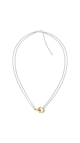 Tommy Hilfiger Jewelry Doppelte Ketten-Halskette für Damen aus Bicolor-Edelstahl mit einem Nautischen Knoten - 2780989