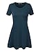 Lock and Love WT770 Womens Short Sleeve Handkerchief Hem Tunic XL TEAL