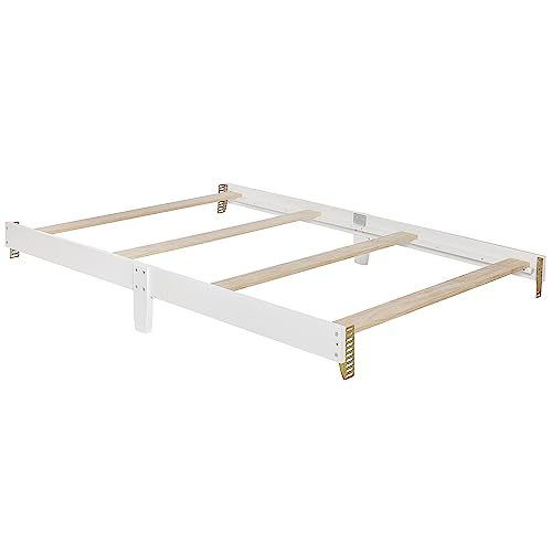 Image of Dream On Me Universal Crib to Full Size Bed Conversion Kit, Solid Wood Bed Rails for Select Convertible Cribs, Strong & Stable Support, White