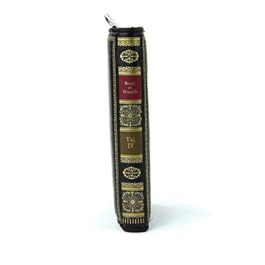 Book of Wealth Vintage Book Wallet in Vinyl for Book Lovers