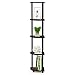 Furinno Turn-N-Tube 5 Tier Corner Display Rack Multipurpose Shelving Unit, 1-Pack, Dark Cherry/Black