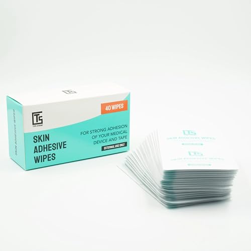 Type Strong Skin Prep Adhesive Wipes for CGM Sensors. No-Sting Barrier for Freestyle Dexcom Pump Patches & Medical Dressings. Protective Skin Prep for Sensitive Skin 40 Pack