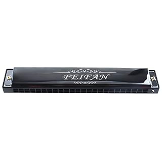 OriGlam Harmonica en Do 24 trous, Tremolo professionnel pour adultes enfants débutants avec étui rigide et chiffon - Les Beatles, Paul McCartney, John Lennon, RIngo Starr, George Harrison OriGlam Harmonica en Do 24 trous, Tremolo professionnel pour adultes enfants débutants avec étui rigide et chiffon – Image 6