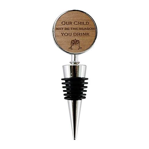 Jorvik Wood Divertido regalo de fin de término para profesores, nuestro hijo puede ser la razón por la que bebes, divertido tapón para botella de vino