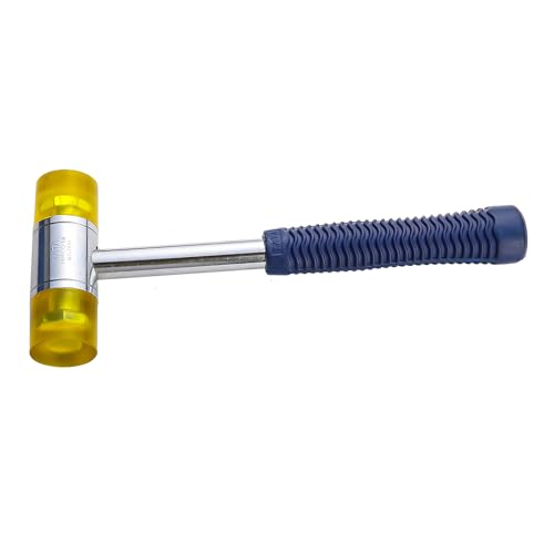 Image of TATA AGRICO Professional Soft Face Hammer Hanbon with Comfortable Grip Non-Slip Fiberglass Handle Soft Face Hammer for Tiles and Other Work Black rubber head (25mm /870gm)