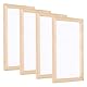 PATIKIL A4 Größen Holz Papierherstellung Bildschirm, 4 Stücke 11,8 x 8,3 Zoll Einzelne Papierherstellung Form und Deckle Papierherstellung Zubehör Rahmen, Holzfarbe