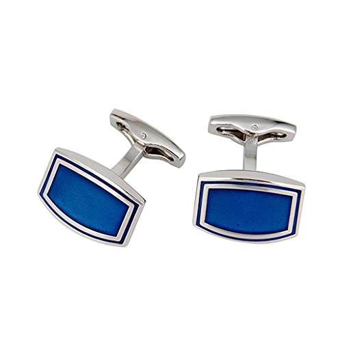 Flashing Heren Dames Franse overhemden Manchetknopen Blauw geëmailleerde manchetknopen vervagen niet Antioxidant en duurzaam - Image 7