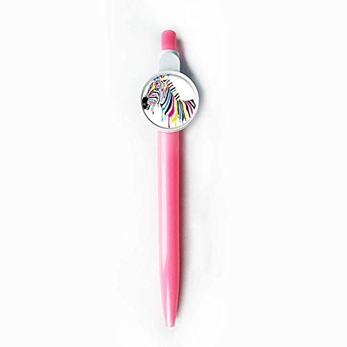 Stylo à bille pinto au motif animal arc-en-ciel bleu idéal pour le bureau