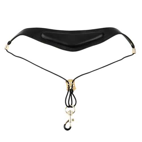 Villozxiny Saxophone Neck Strap Soft PU Leather Padded for Alto & Tenor