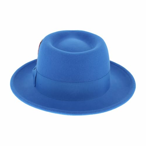 Image of Belfry Gangster Men's Fedora - Crushable 100% Wool Felt Hat, Stain Resistant & Travel Friendly Dress Fedora