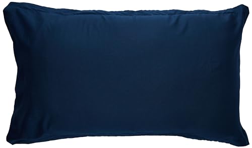 Amazon Brand - Solimo Elegant Navy Blue Pillow Cover, Brushed Cotton (Set of 2, Navy Blue, 17" X 27") 4 31dQ dz3+hL