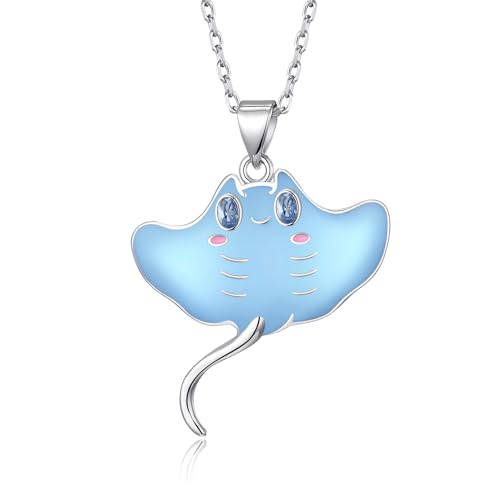 Ocean Animal Necklace Orca/Dolphin/Shark/Stingray Marine/Turtle Animals Pendant Ocean Jewelry Gifts for Women Mom Wife