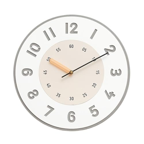 Nordic Luxury Wall Clock Silent Battery-Powered White