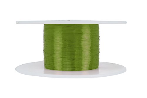 TEMCo 40 AWG Copper Magnet Wire - 4 oz 7980.5 ft 155°C Magnetic Coil Green