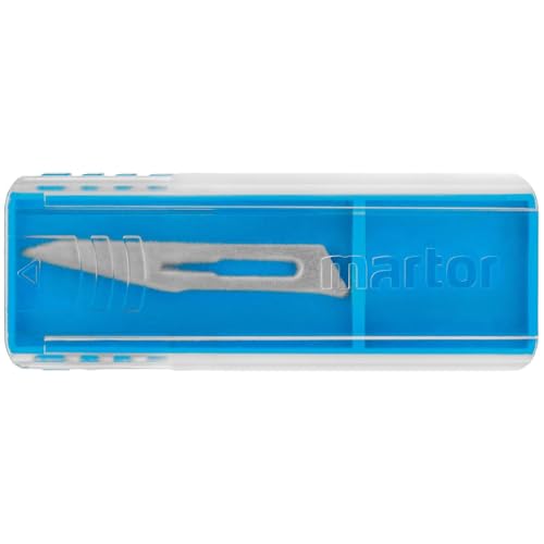 MARTOR 10 x SKALPELLKLINGE, Ersatzklingen Grafikmesser, Bastelmesser, Entgrater, 5,9 mm, Scharf, 1-fach Nutzbar, NR. 11