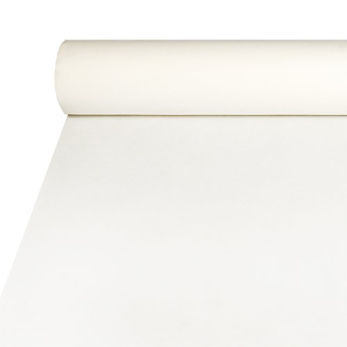 Preisvergleich Produktbild 20 m Tischdecke, stoffähnlich, Airlaid 20 m x 1,2 m weiss