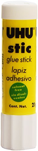 UHU Stic Confezione 3 Stick Colla – 8g + 21g + 40g – Senza Solventi, Lavabile, Trasparente