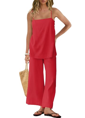 Panadila 2 Piece Linen Set Summer Travel Beach Vacation Outfit