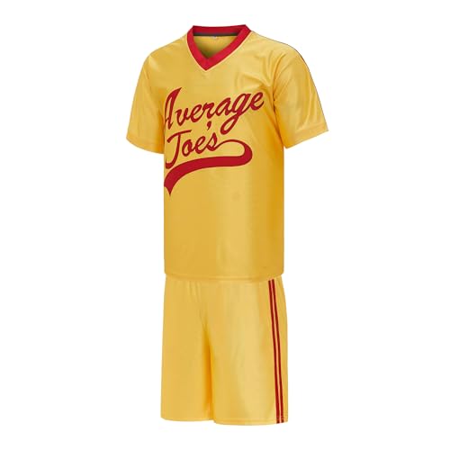 Average Joes Adult Yellow Jersey and Shorts Set Halloween Costume Cosplay S