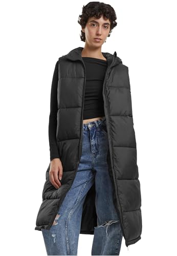 Doudoune longue sans manche femme Urban Classics gilet matelassé long chaud à capuche