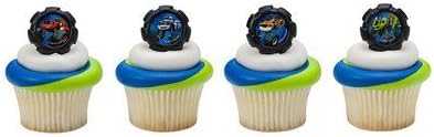 Soft 'N Style Blaze Wheels Cupcake Rings - 24 ct