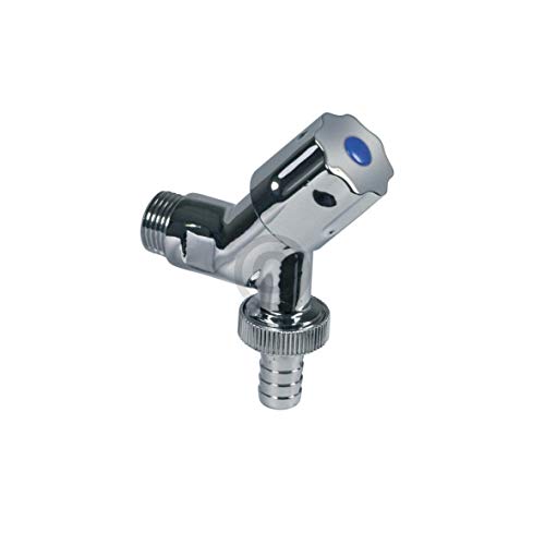 Preisvergleich Produktbild Auslaufventil mit Schlauchverschraubung 1 / 2" poliert 3 / 4" kurz