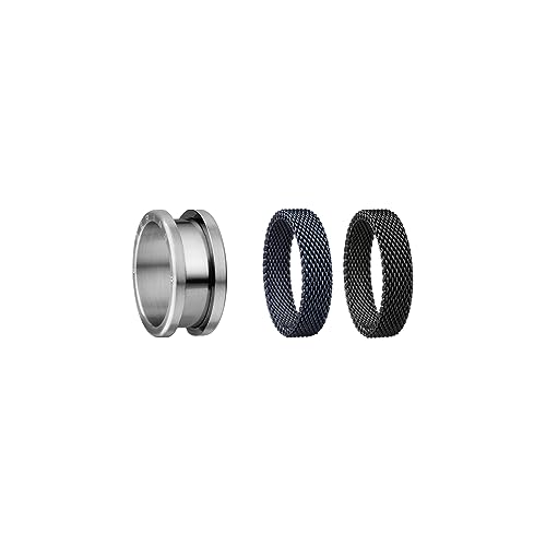 Bague homme Bering en acier brossé au design scandinave épuré Arctic Symphony