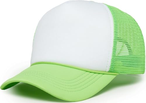 Image of Funky Junque Blank Mesh Foam Lightweight Snapback Trucker Hat | Lightweight Foam Trucker Hat with Breathable Mesh Back, Golf Beach and Street Style, Trendy Trucker Hats for Men