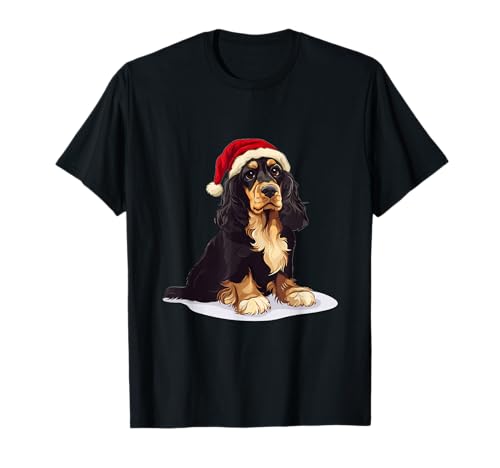 Lindo perro cocker spaniel inglés Navidad Feliz Navidad Camiseta