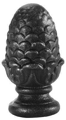 Fenau | Clôture/Pointe/Tête| Hauteur : 120 mm | Matériau : Ø 57 mm | Acier S235JR, brut| Construction de garde-corps/Fer forgé/métallique