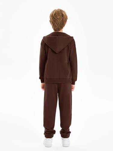 Image of Haloumoning Boys Sweatsuits Kids Active Zip Hoodie Sweatershirt and Jogger Sweatpants 5-14 Years
