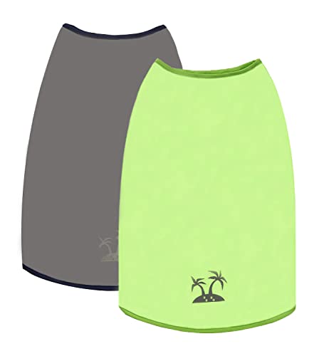 Weone Dog Shirt Quick Dry Sporty Summer Reflective Hawaiian Lable Cool Clothes,Xs Green Grey #TOP4