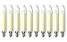Produktbild MLight 10 Stück Schaftkerzen 14V 3W E10 Normalschaftkerze Ersatzlämpchen für Weihnachtsbeleuchtung Lichterkette Schwibbogen Weihnachten