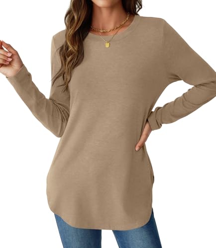 NORACORA Women's Casual Long Sleeve Tops Crew Neck...