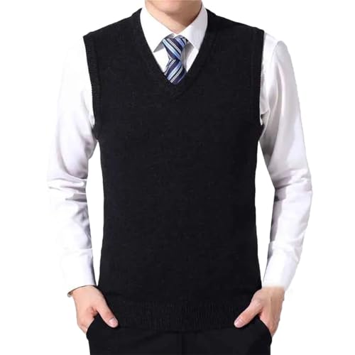 Fashion Knitted Sleeveless Vest Pullover Men's Casual Sweater