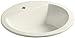KOHLER K-2714-1-7 Bryant Round Self-Rimming Bathroom Sink with Single-Hole Faucet Drilling, Black Black
