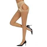 Yilanmy Suspender Tights for Women Garter Belt Tights High Waist Control Top Pantyhose Sheer Thigh High Stockings