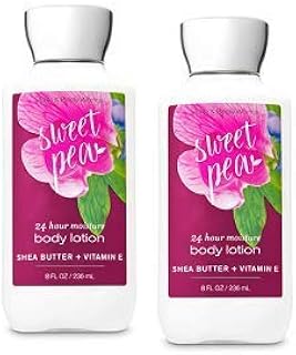 Bath and Body Works 2 Pack Sweet Pea Super Smooth Body Lotion 8 Oz