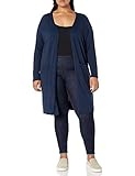 Amazon Essentials Women's Plus Size Lightweight Longer Length Cardigan Sweater, Navy, 2X